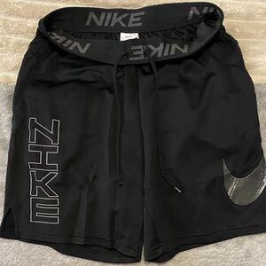 Nike Black Sports Shorts with Logo